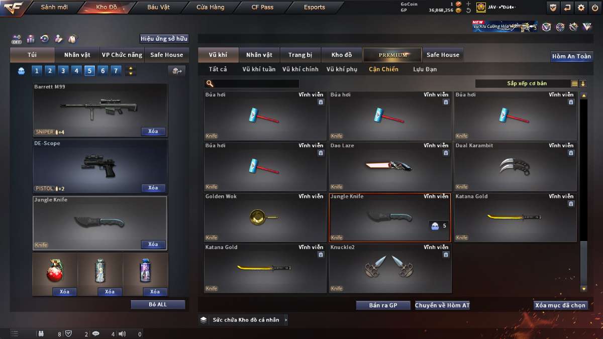 shop acc cf uy tin gia re